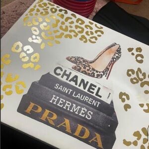 CHANEL Gold and Black Wall Decor